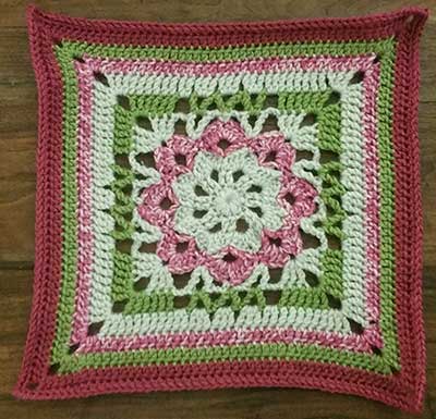 Floral Kaleidoscope Afghan Sqaure